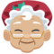 Mrs. Claus - Medium Light emoji on Facebook
